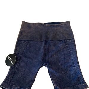 NWT VITA LA Blue Jean Spandex Compression Biker Shorts Sz.M/L